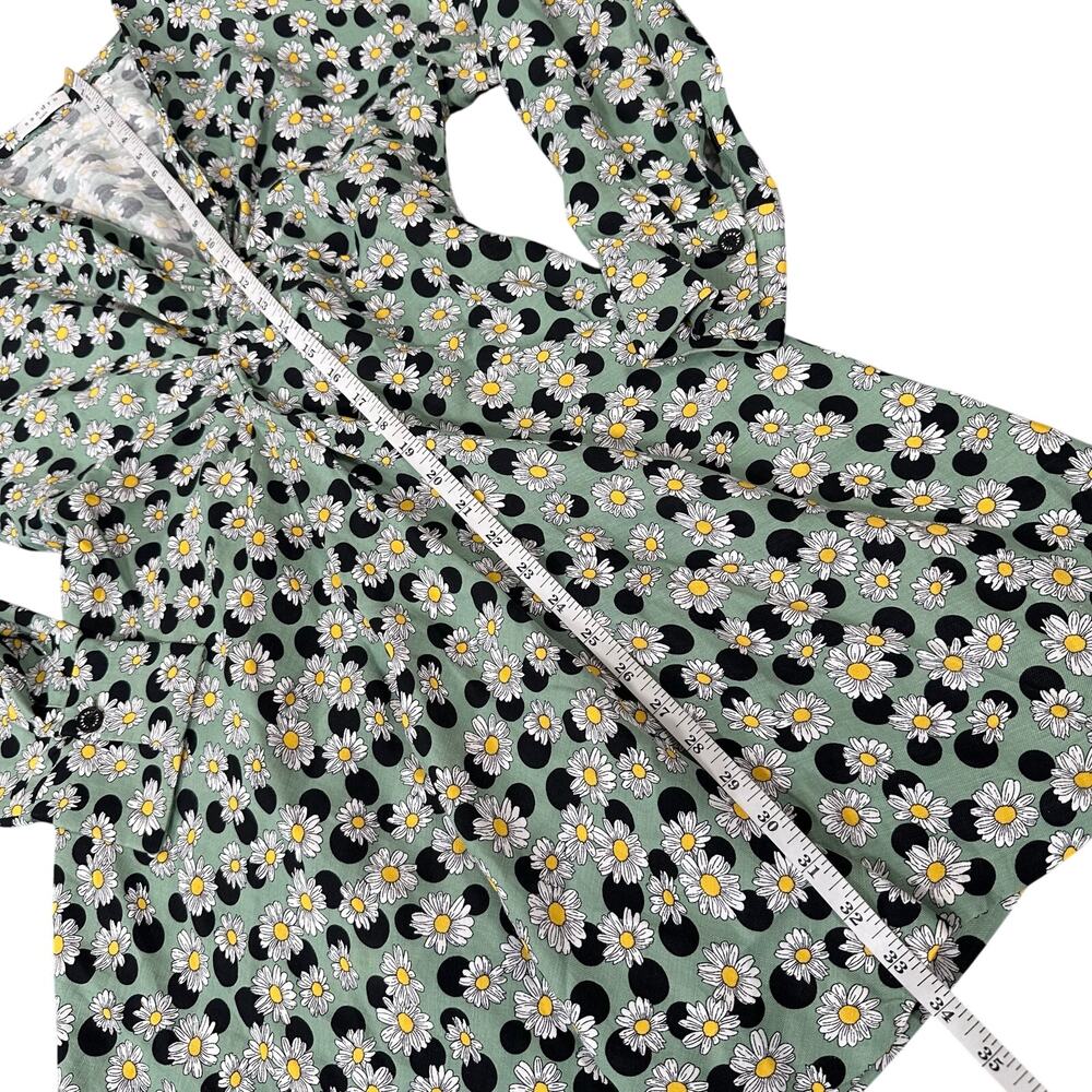 Sandro Women's Angele Ruched Floral Printed Linen-Blend Mini Dress Size 40 US 8 - Picture 5 of 10